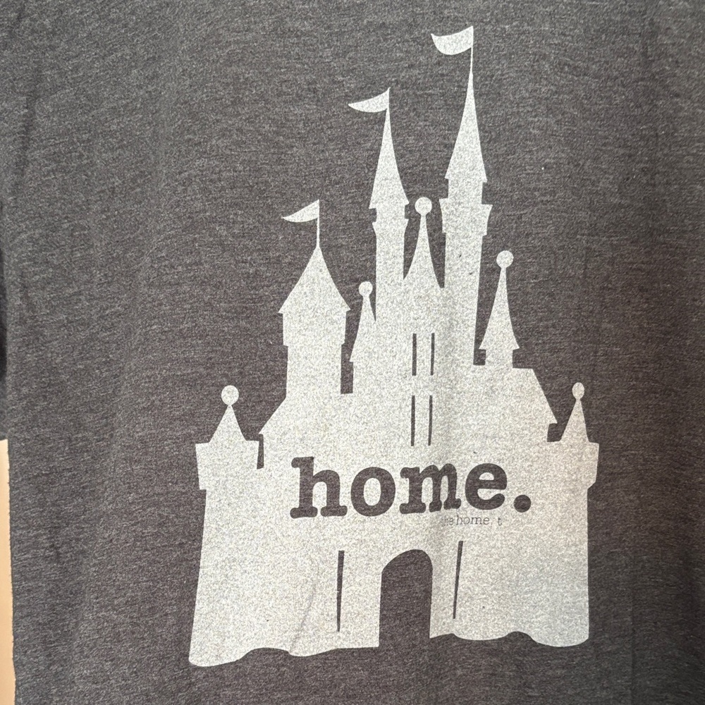 Disney Dark Gray Castle Home Tee